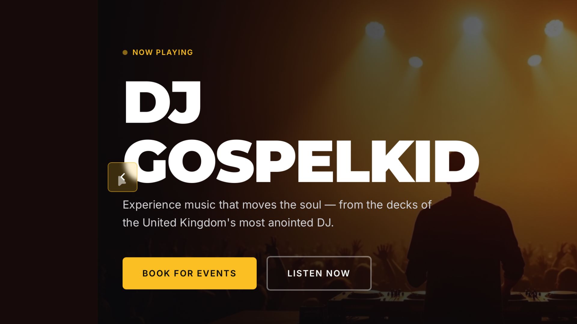 DJ & Lights — Event Entertainment Website