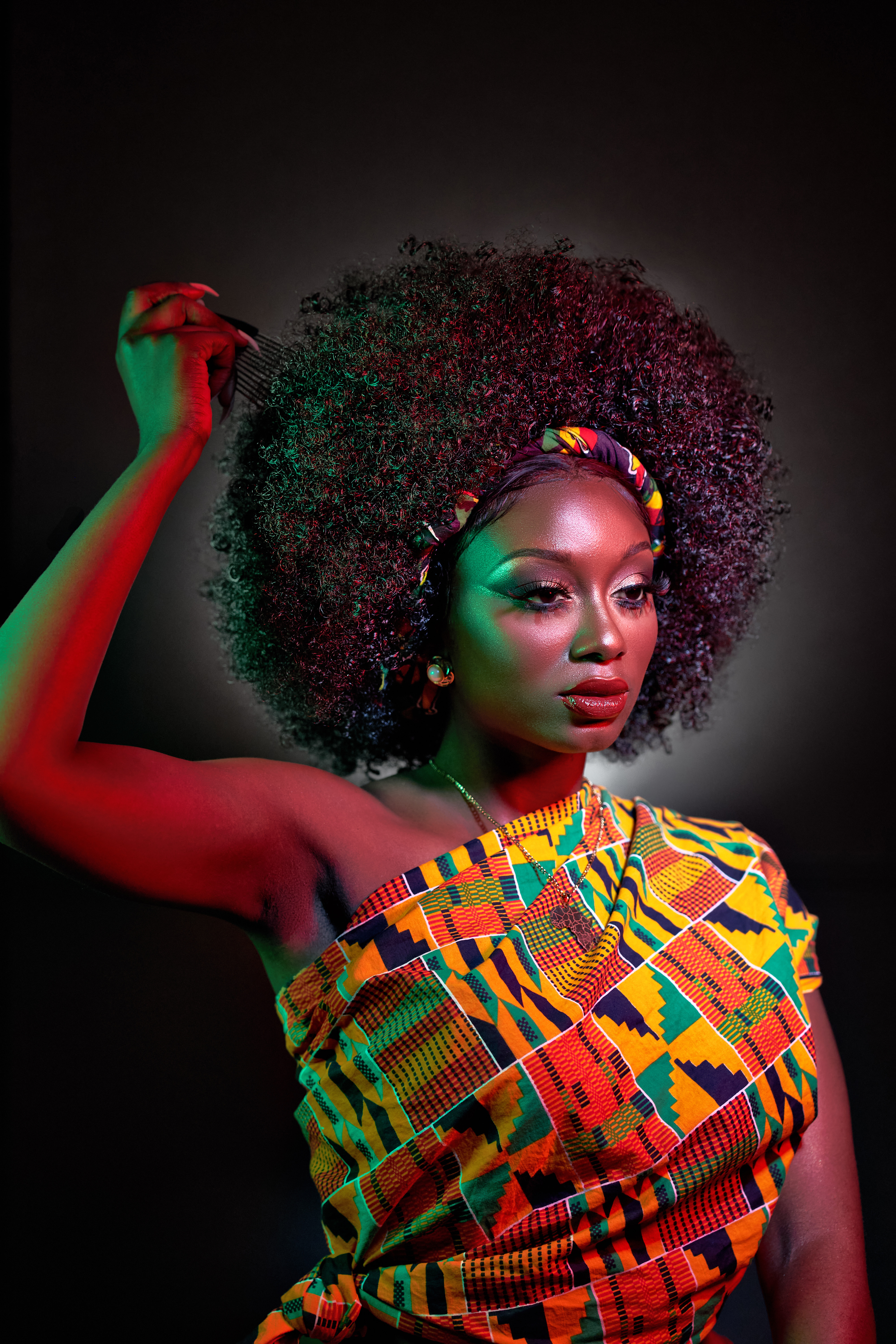 Editorial — geometric coat