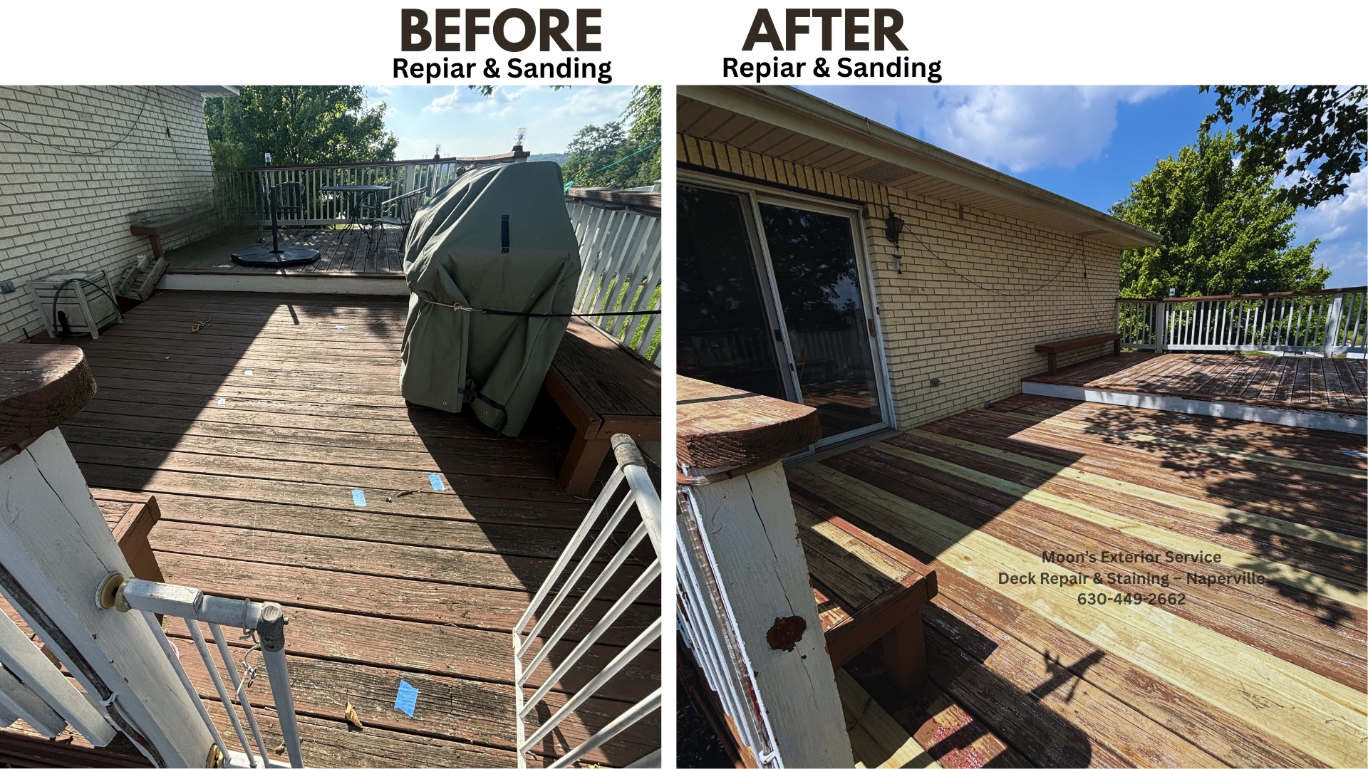 Deck repair project - Wheaton, IL