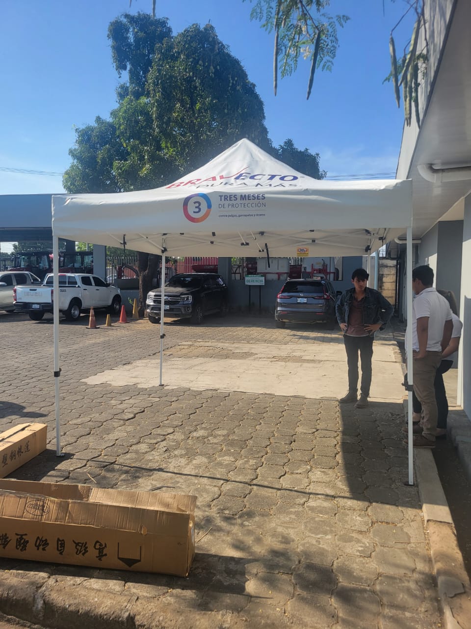 Toldos de tubo galvanizado con lona vinílica instalados en Costa Rica por Caupolicán