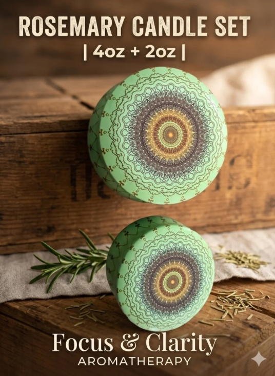 Rosemary Focus Candle Set