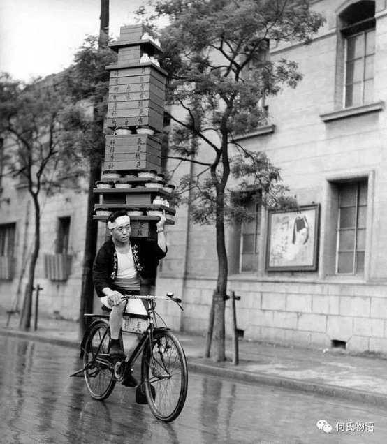 1939年日本蕎麦麵店外卖 delivery 情景