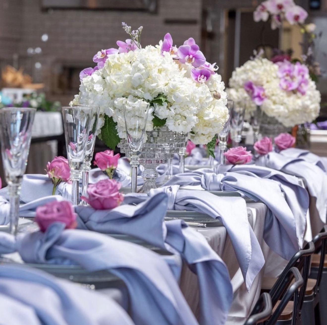 Brandi Lanée Events — luxury event design and planning in the Bay Area, elegant table setting with orchids and roses