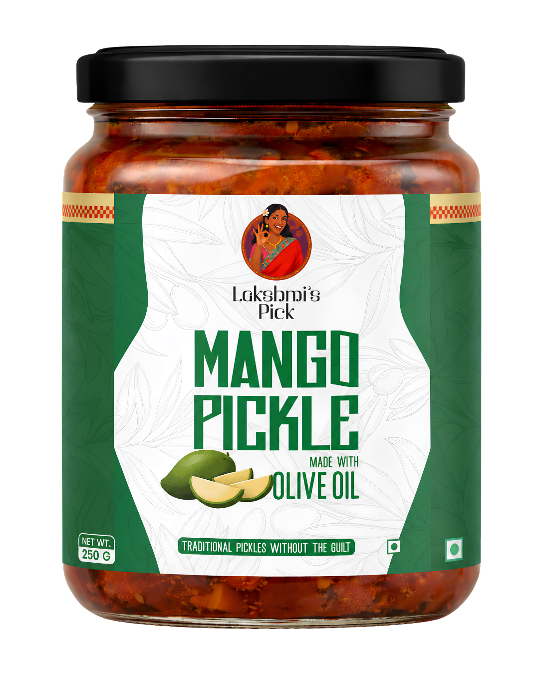 Mango Pickle jar - Lakshmi's olive oil mango pickle 250g