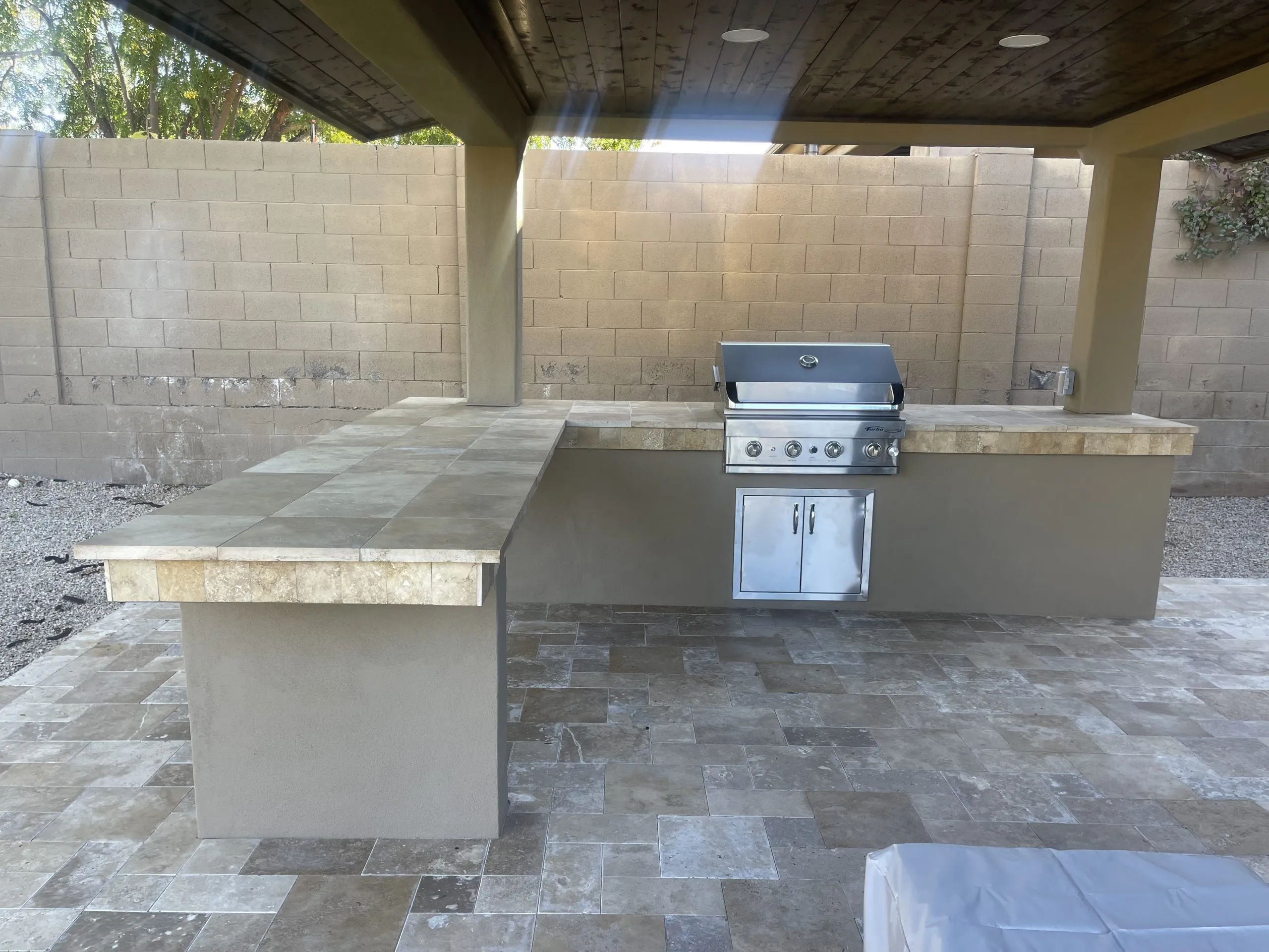 Luxury Arizona outdoor living space by Trinity Landscaping