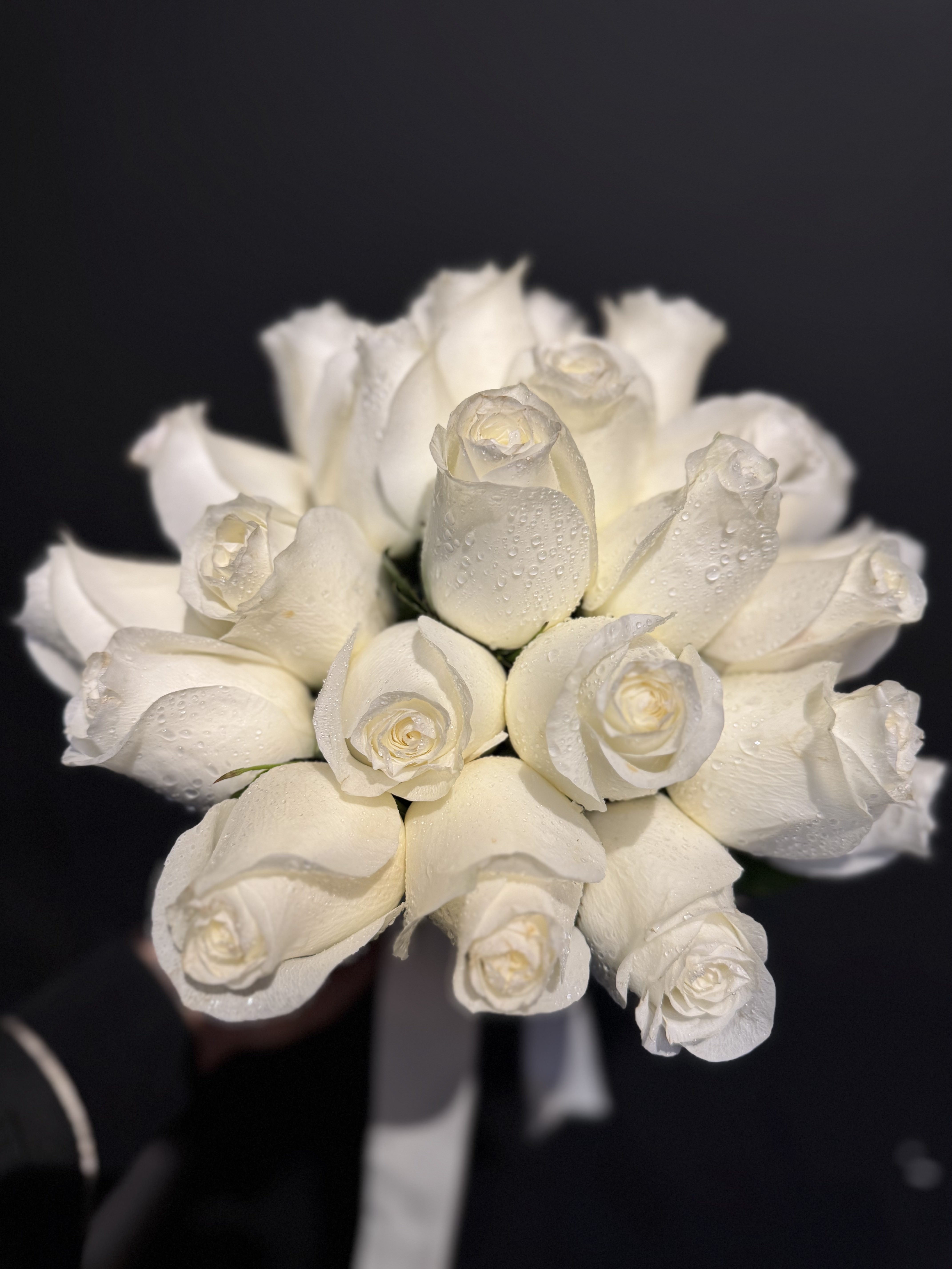 Lush summer garden bouquet with cream roses, lavender, and wildflower accents