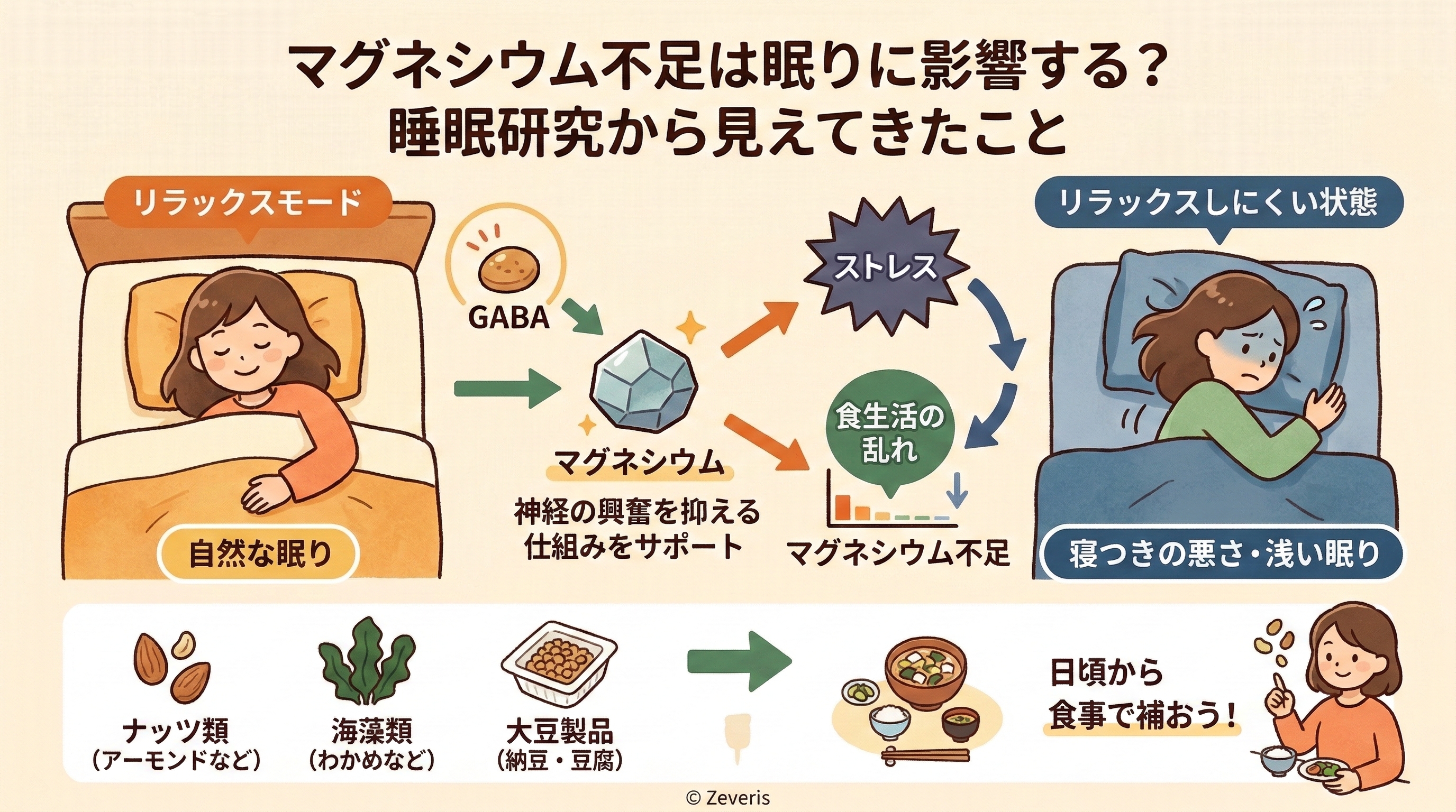 マグネシウム不足は眠りに影響する? 睡眠研究から見えてきたこと