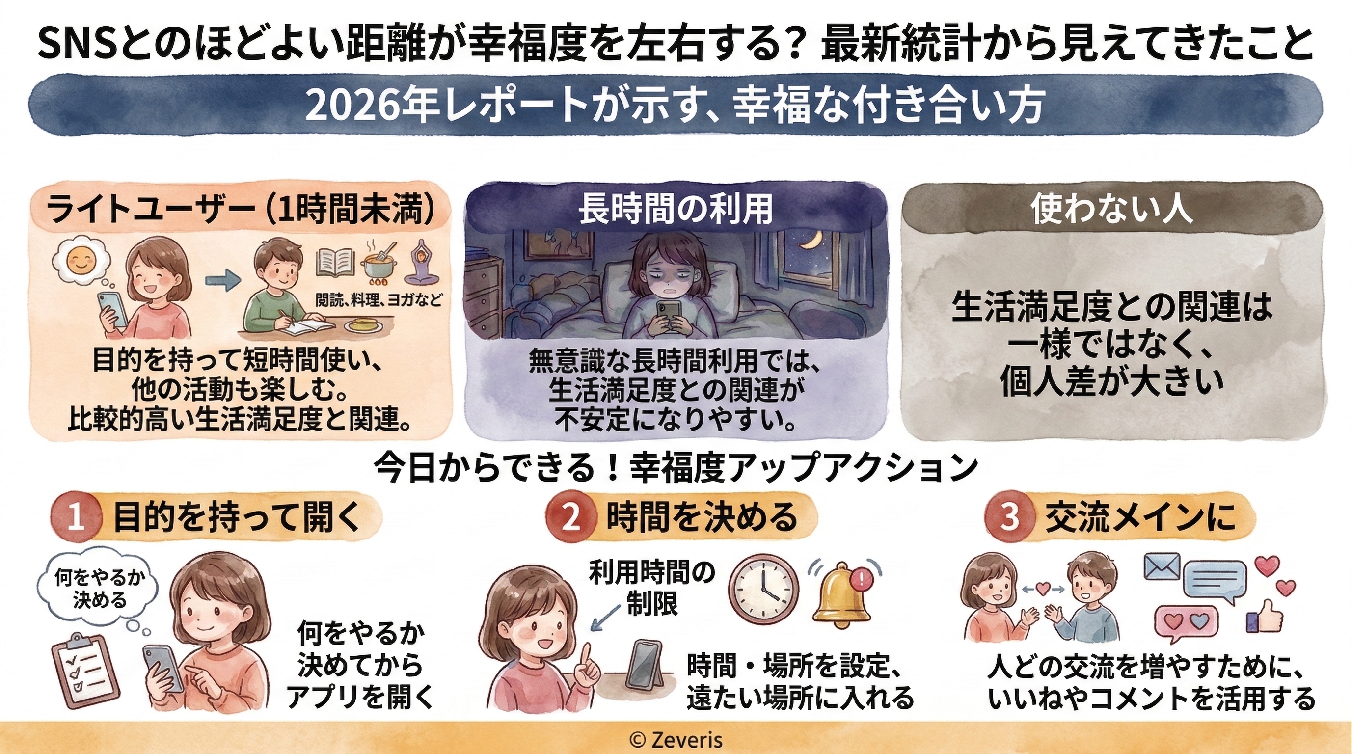 SNSと幸福度の関係