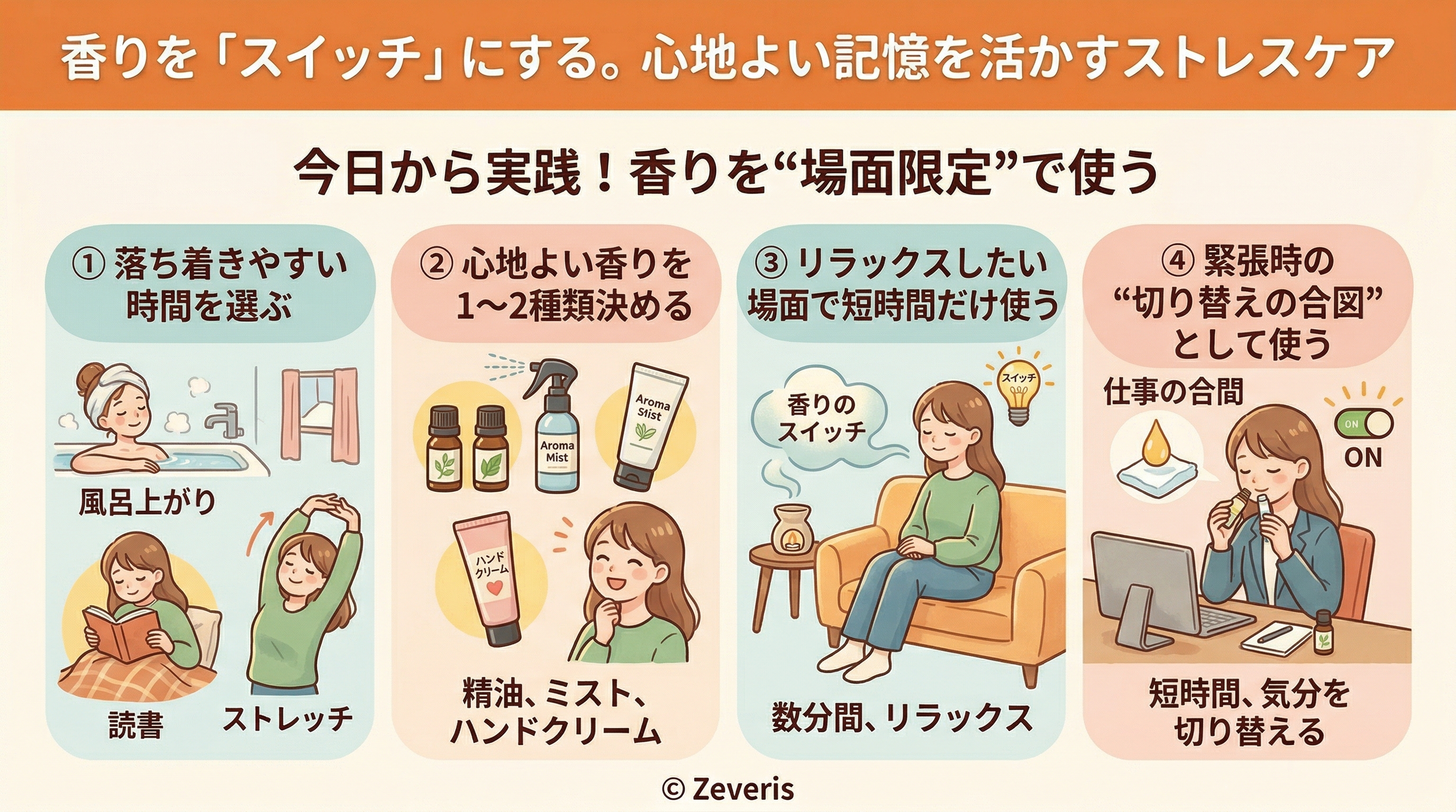 香りを「スイッチ」にする。心地よい記憶を活かすストレスケア