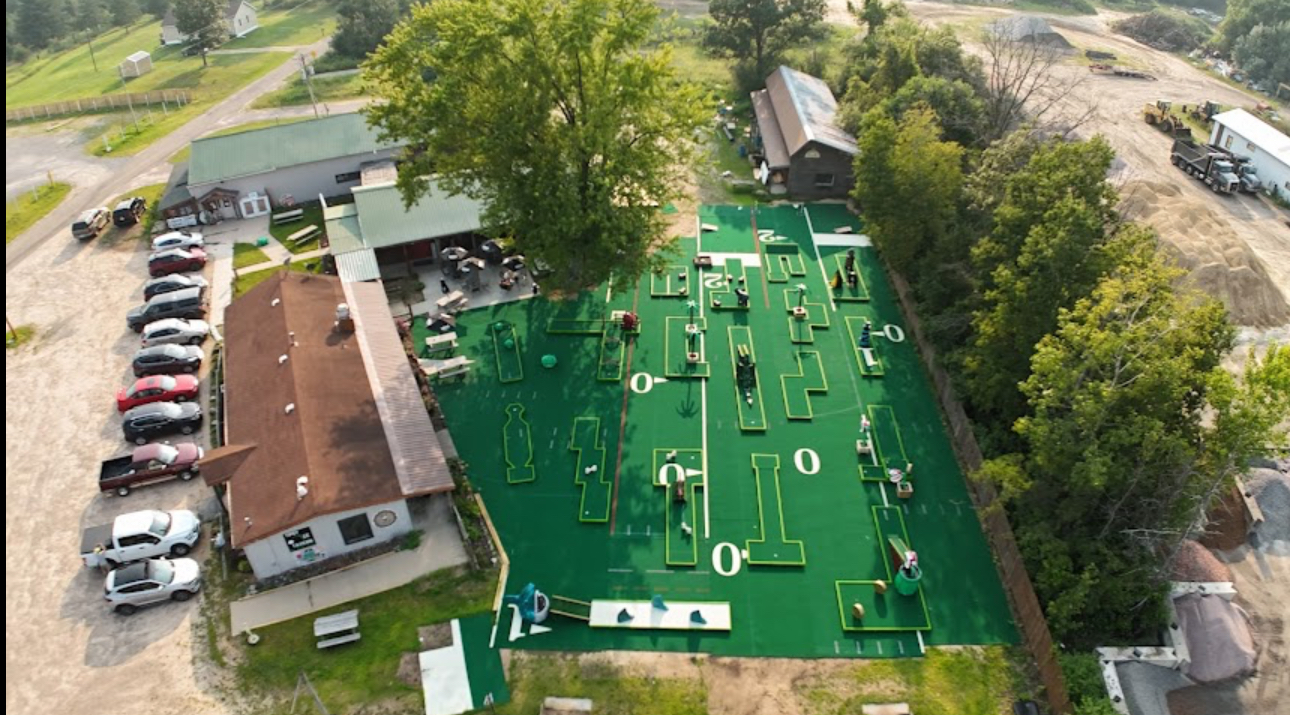 Kids' birthday party on the mini golf course at Tipsy Tee Tavern Adams WI