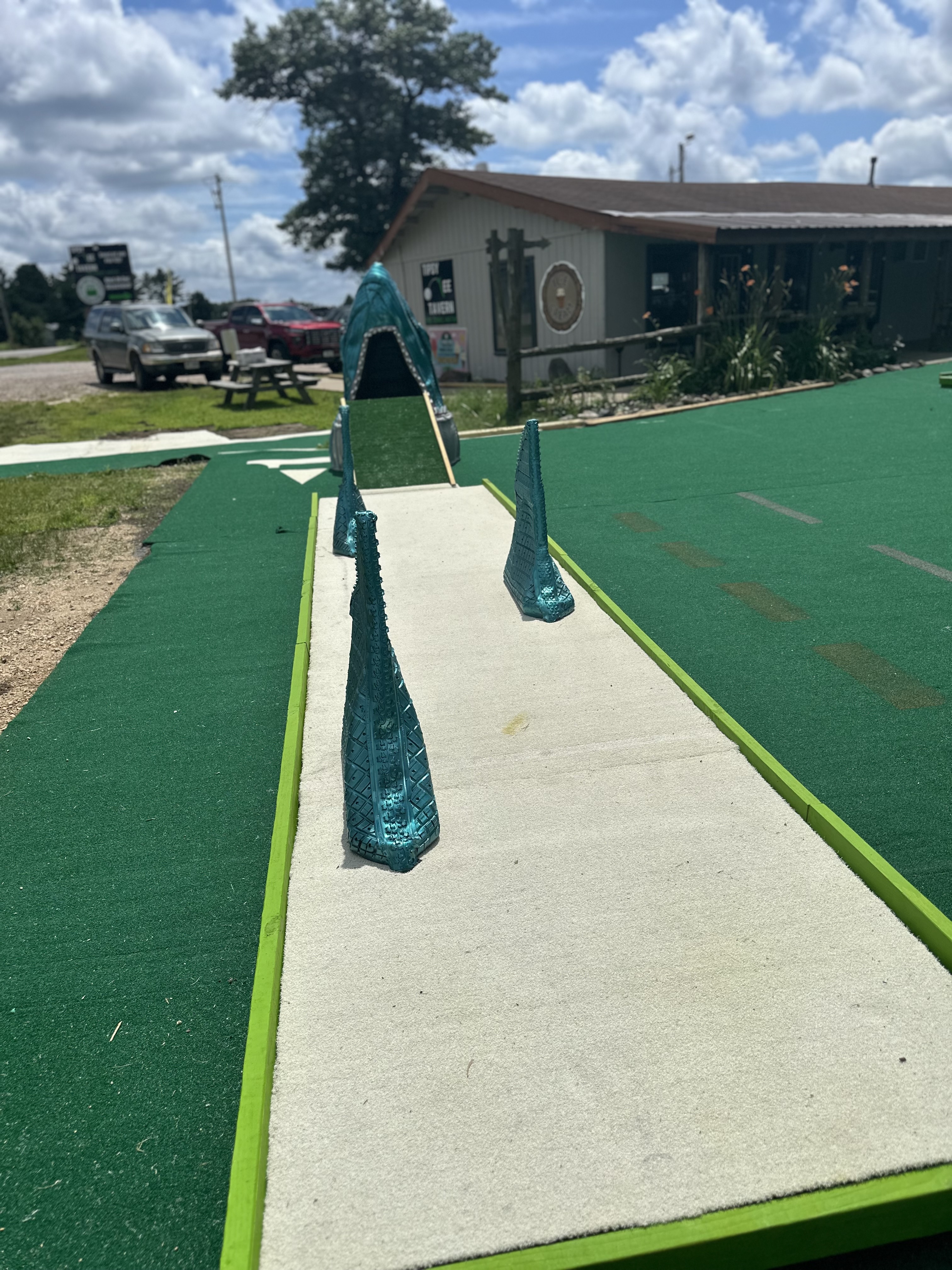 Mini golf course view at Tipsy Tee Tavern Adams WI