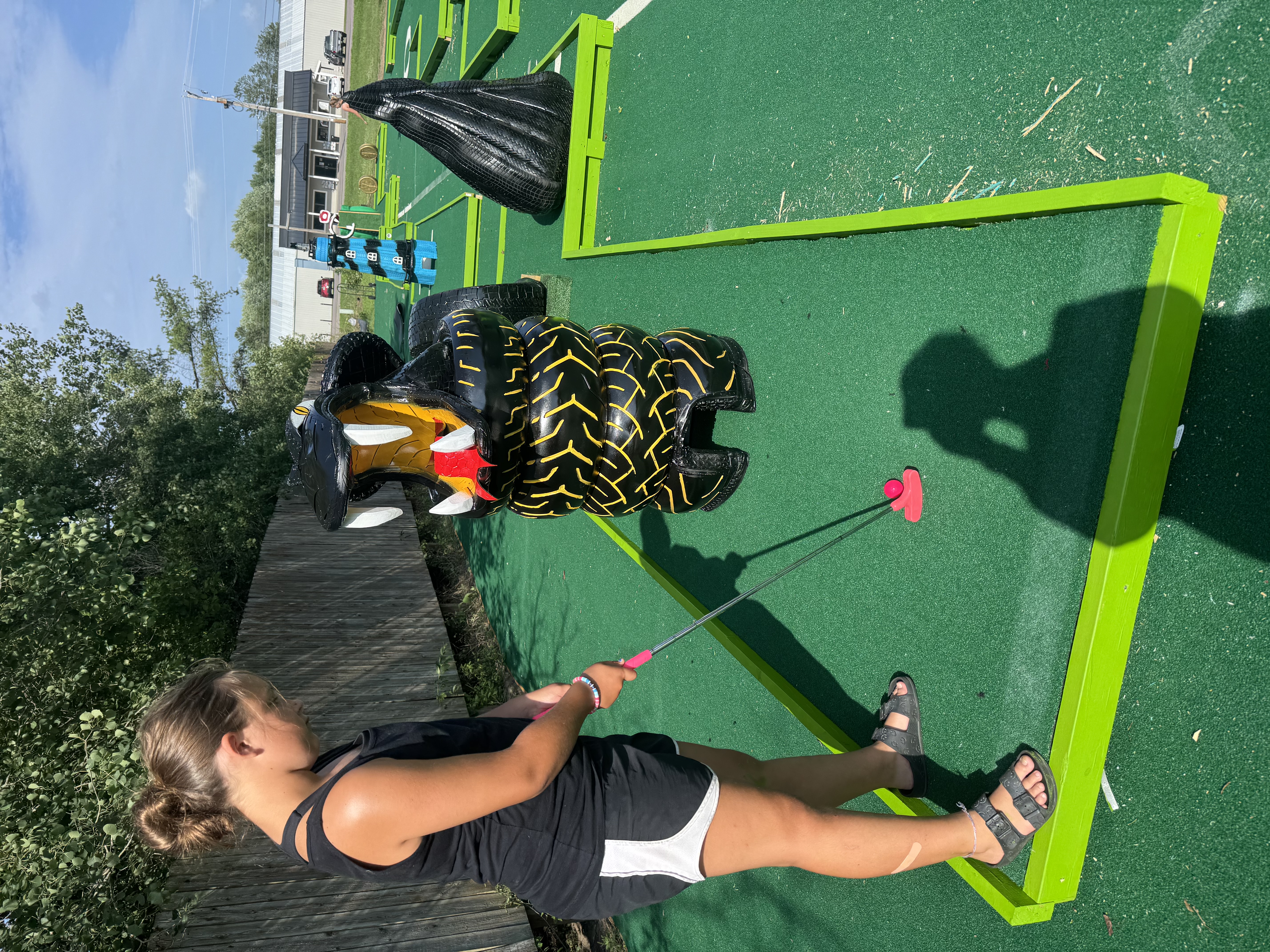 Mini golf course at Tipsy Tee Tavern outdoor fun Adams WI