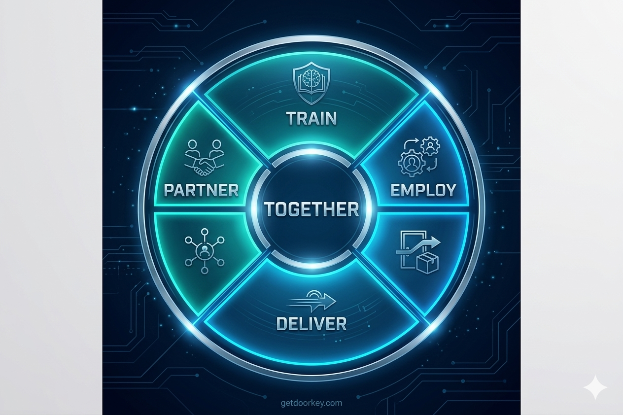 DoorKey Strategy — Train, Employ, Deliver, Partner