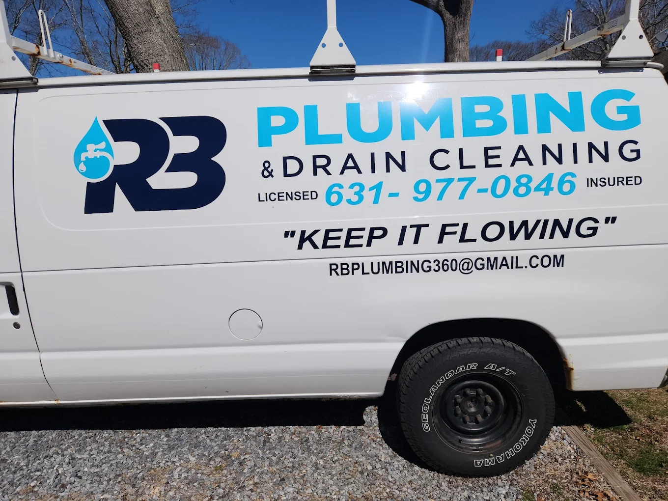 RB Plumbing & Drain Cleaning service truck Long Island NY