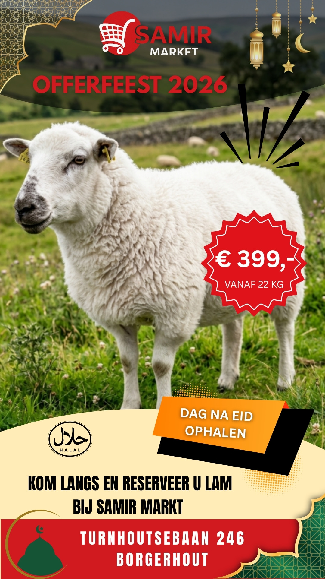 Offerfeest 2026 — Bestel uw halal lam bij Samir Markt