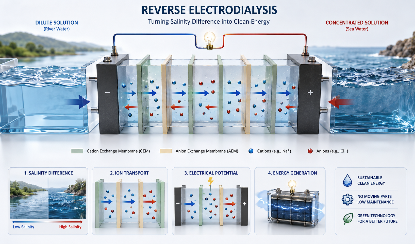 Reverse Electrodialysis (RED)