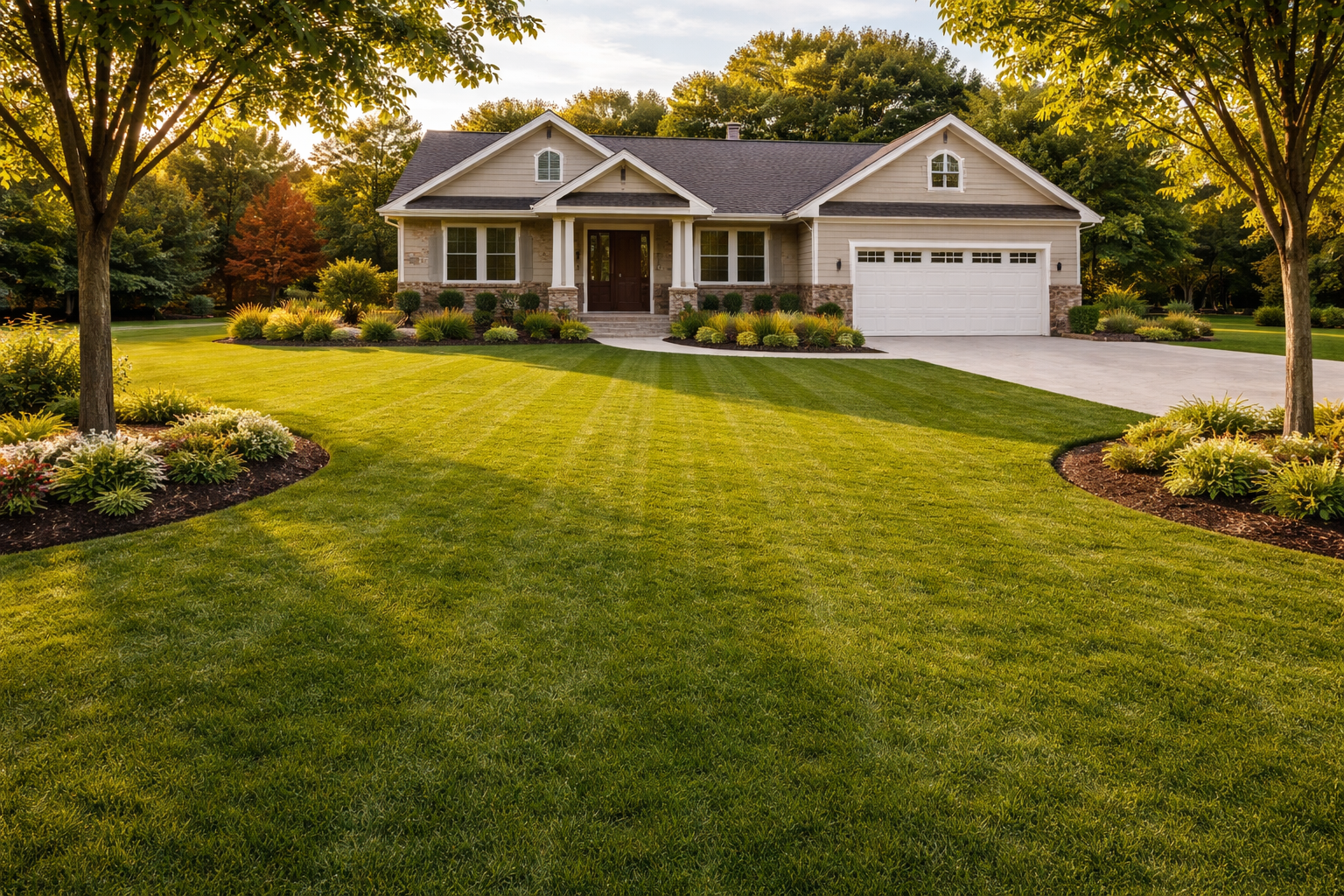 Fresh Cut Front Lawn