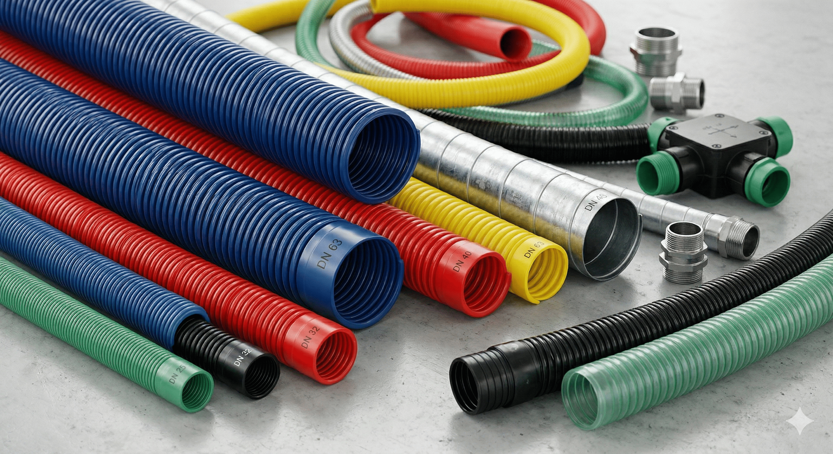 Üst Yapı Elektrik Tesisat Spiral Boru ve Ek Parçaları