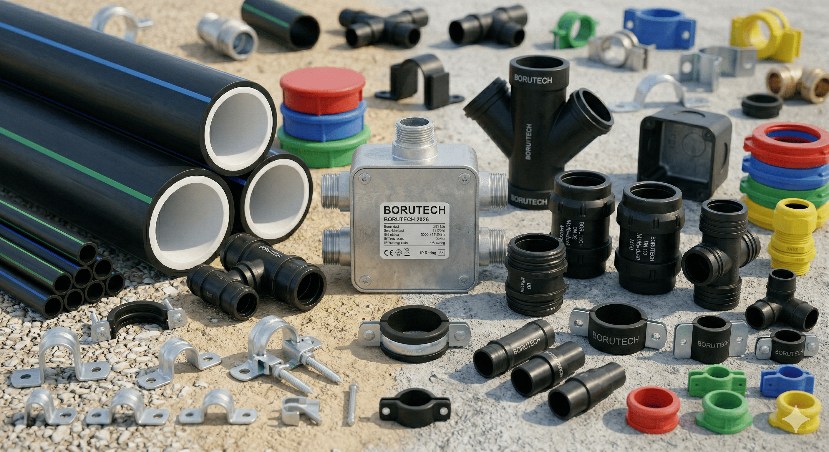 HDPE Yer Altı Kablo Muhafaza Boru ve Ek Parçaları