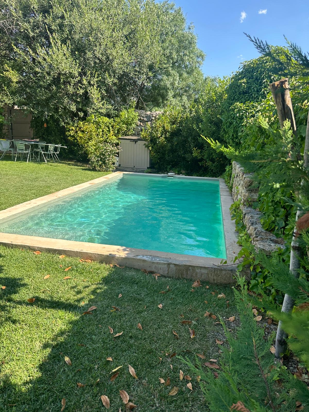 Piscina en perfectas condiciones tras el tratamiento en Sotosalbos, Segovia