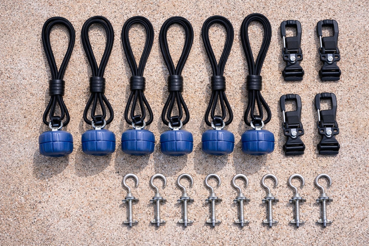 Kit de fijaciones y anclajes para lona de invierno