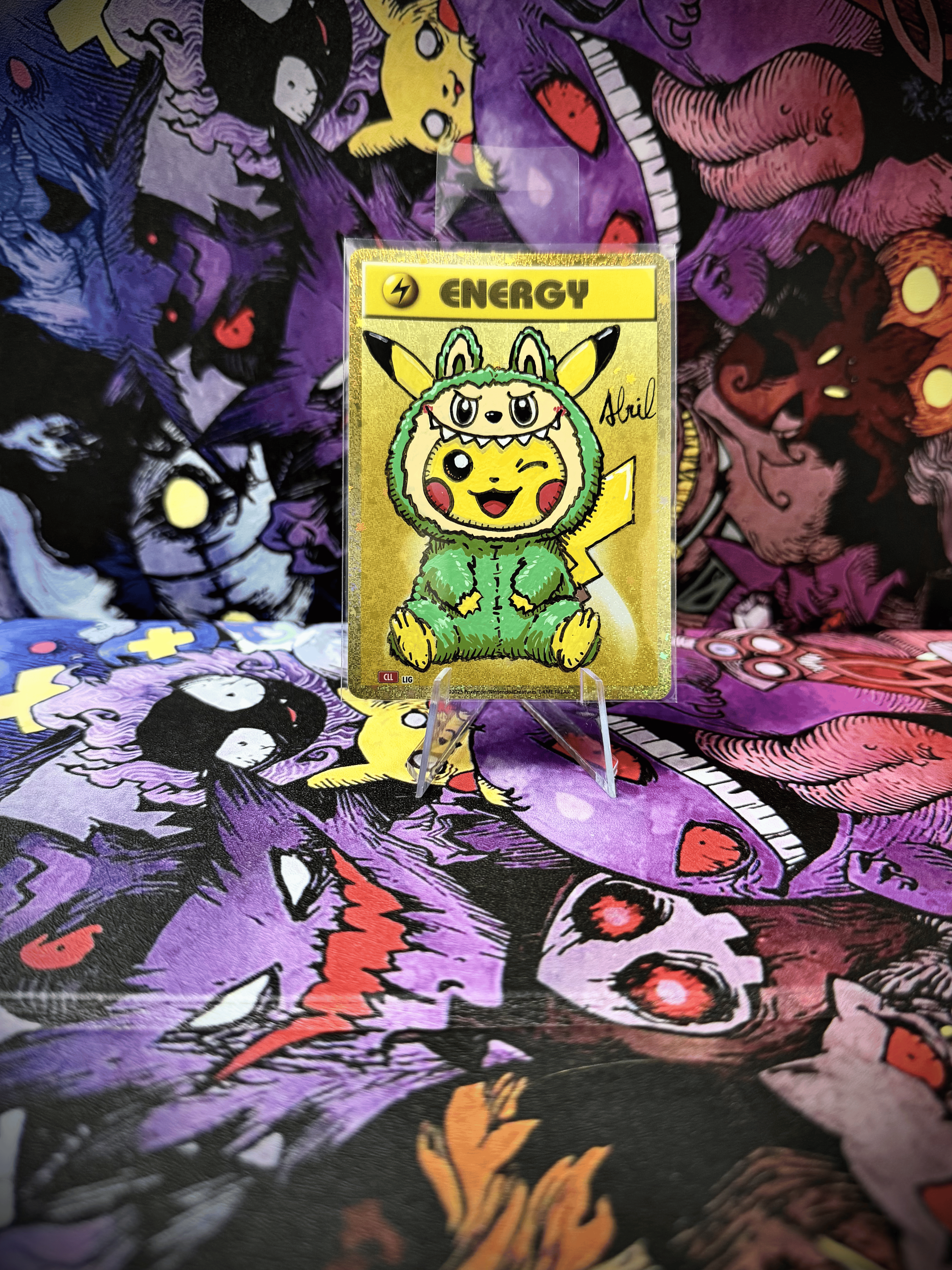 Pikachu x Green Labubu