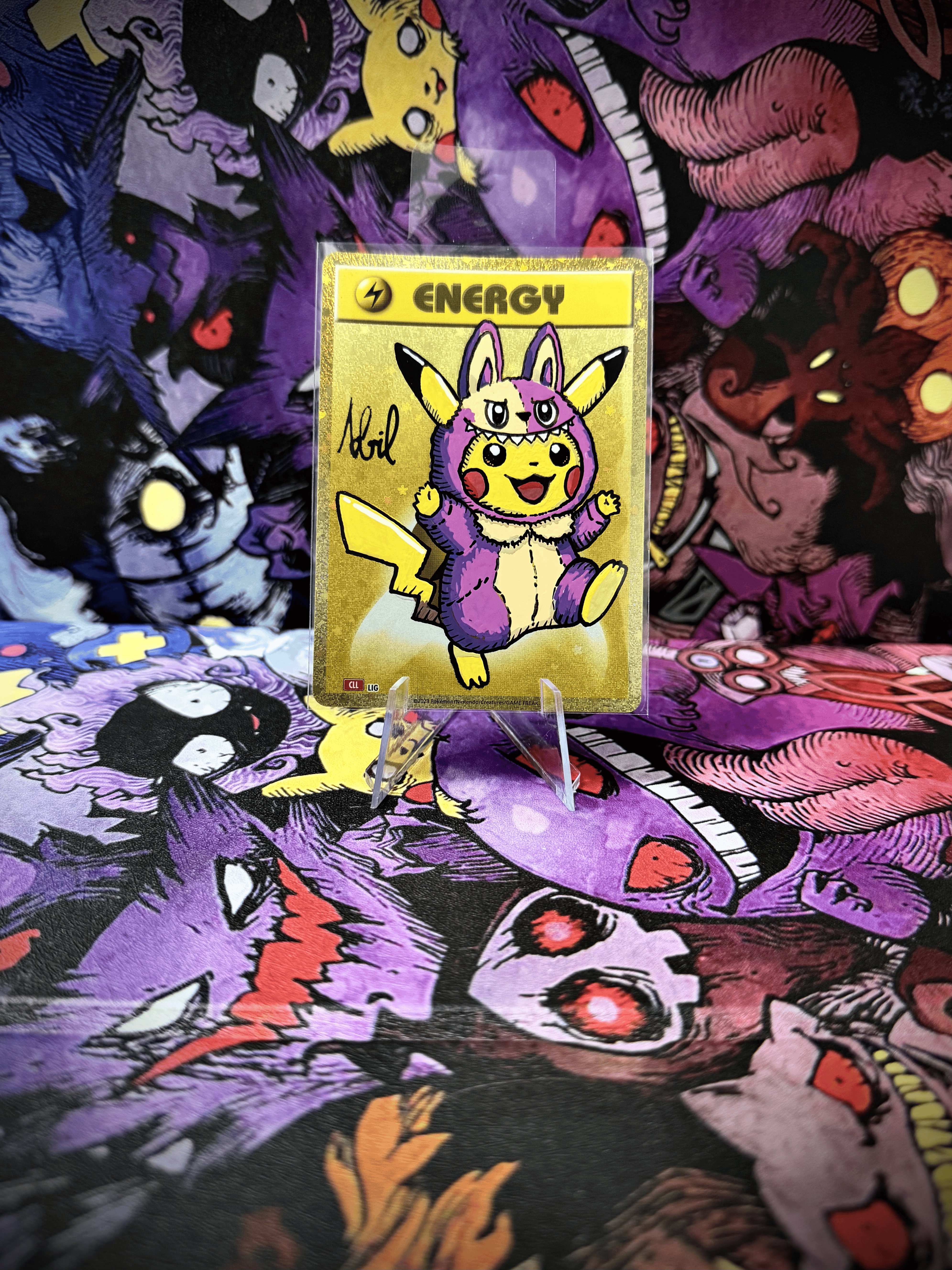 Pikachu x Purple Labubu