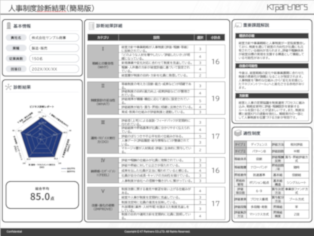 人事制度診断レポート サンプル