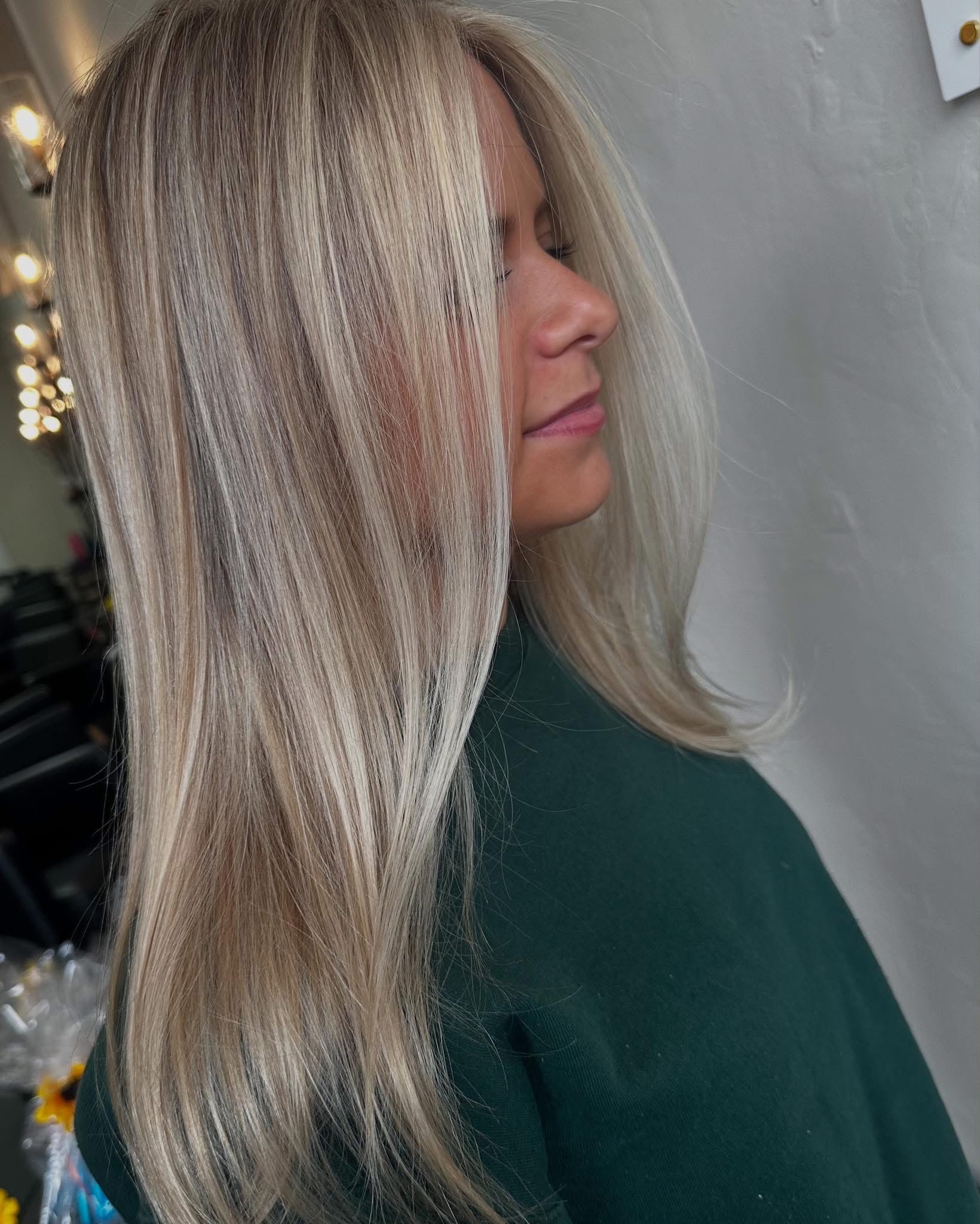 Expert hair stylist at work at Girasolé Salon, Babylon NY