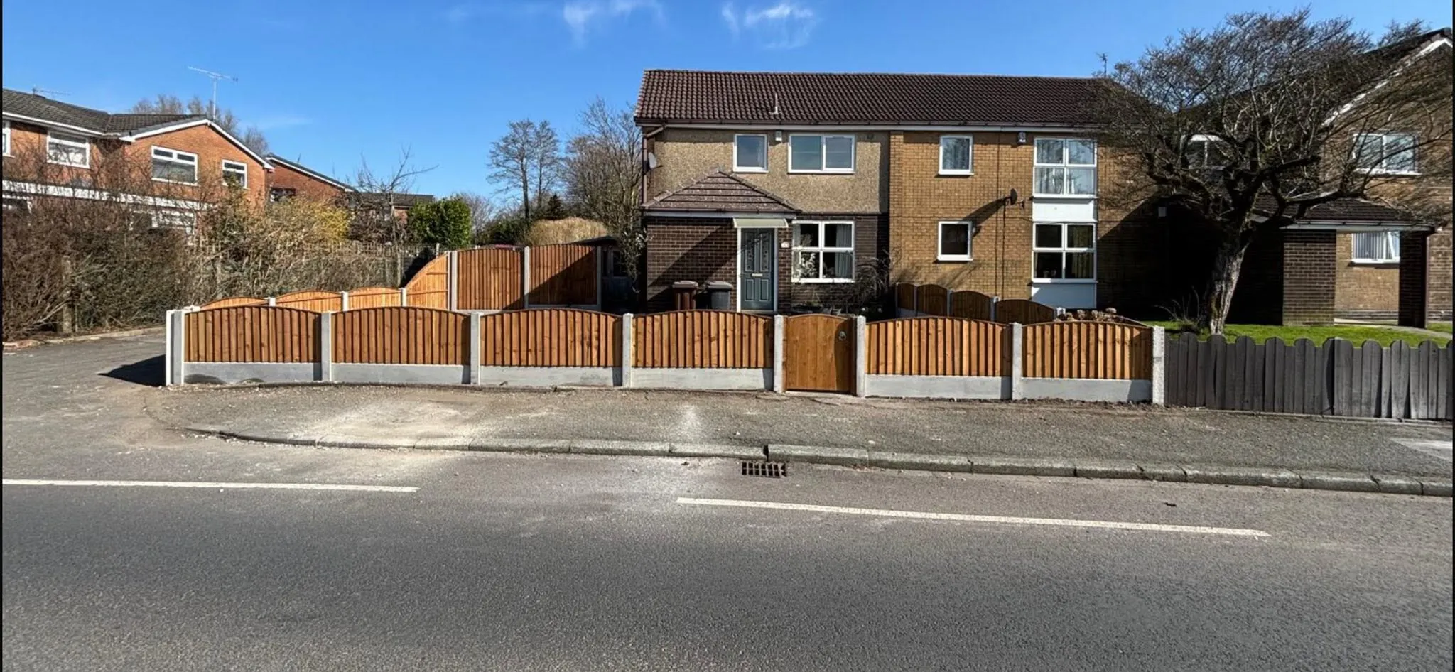 Farnworth Fencing professional front garden fence and gate installation