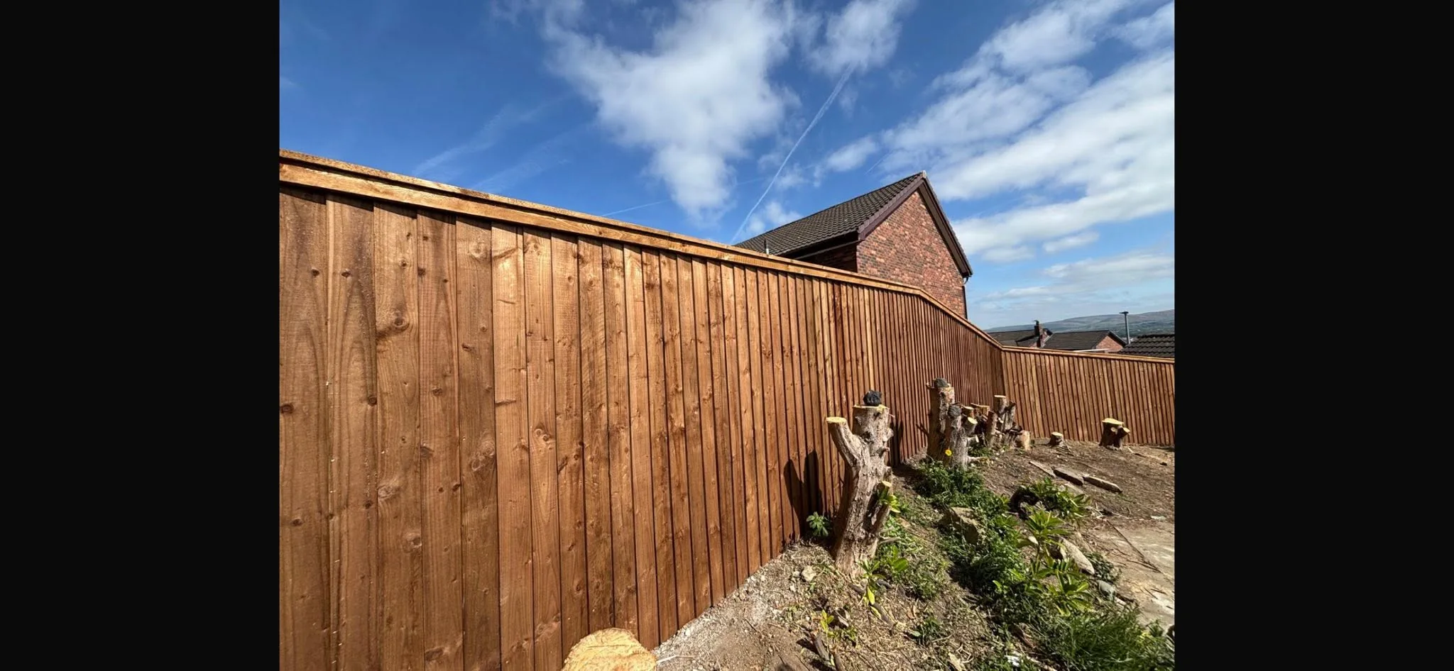 Farnworth Fencing tall wooden fence panel installation