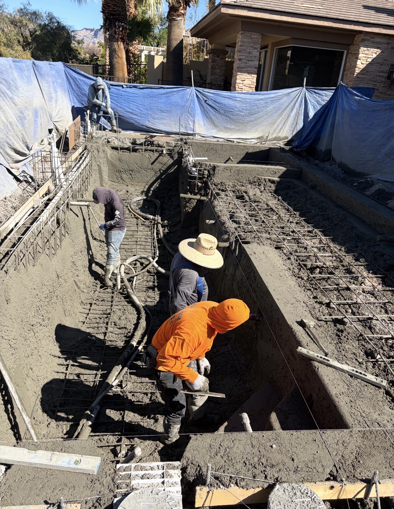 Pool shotcrete work project 3
