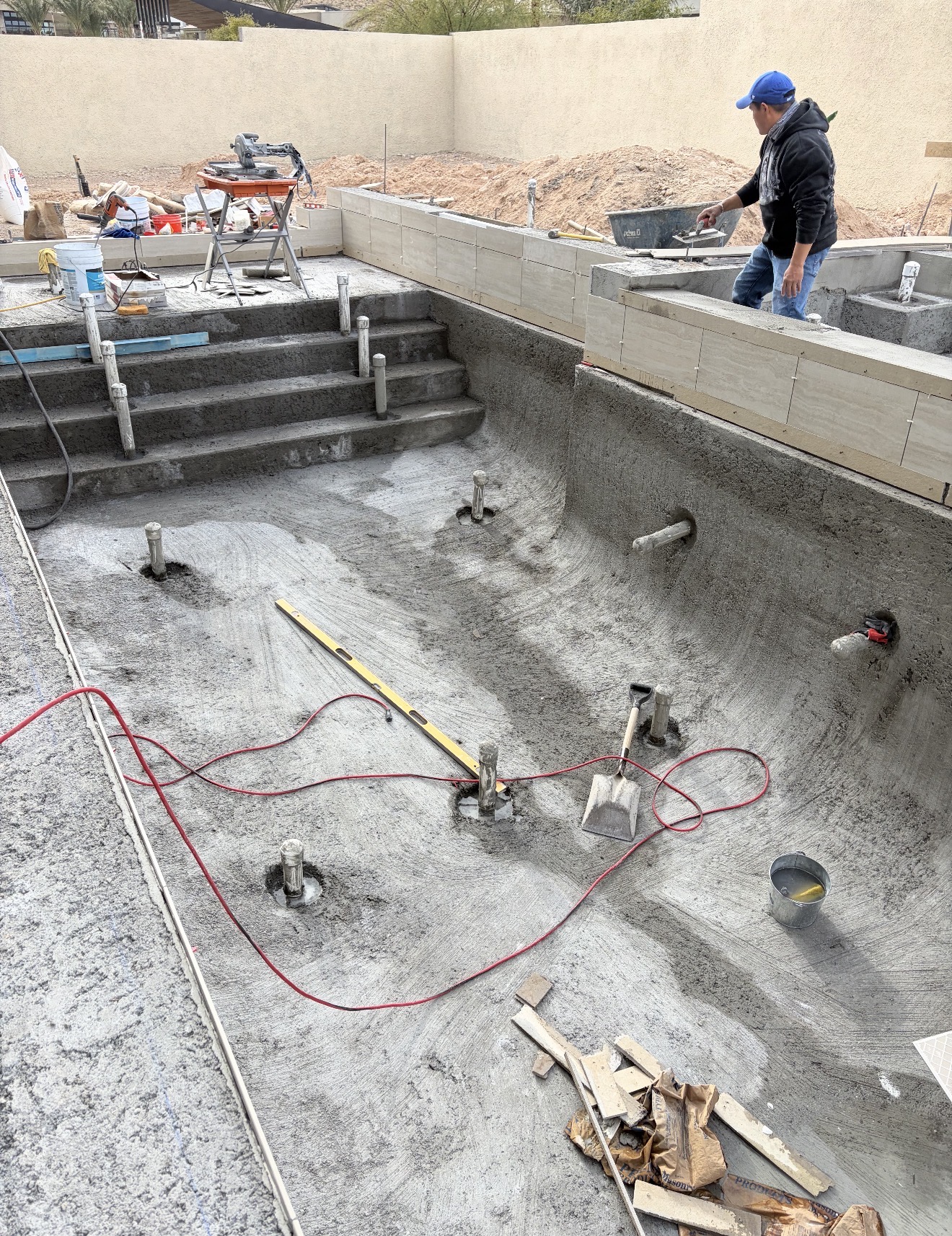 Pool shotcrete work project 7
