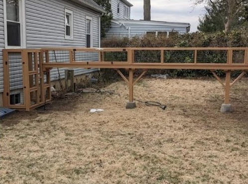 On-site custom build integrated into a wrap-around porch