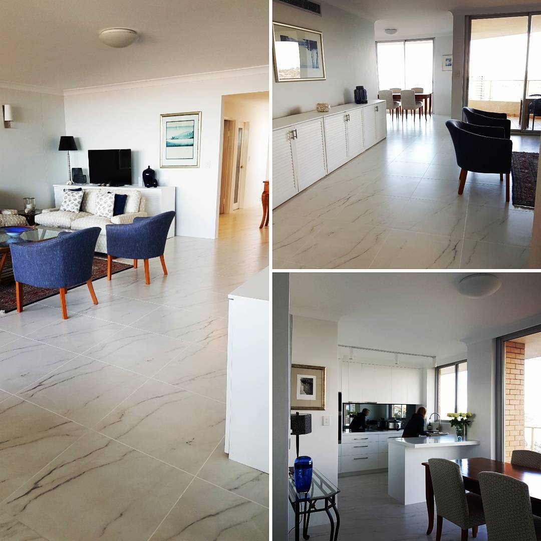 Scope Tiling interior marble floor renovation project Sydney