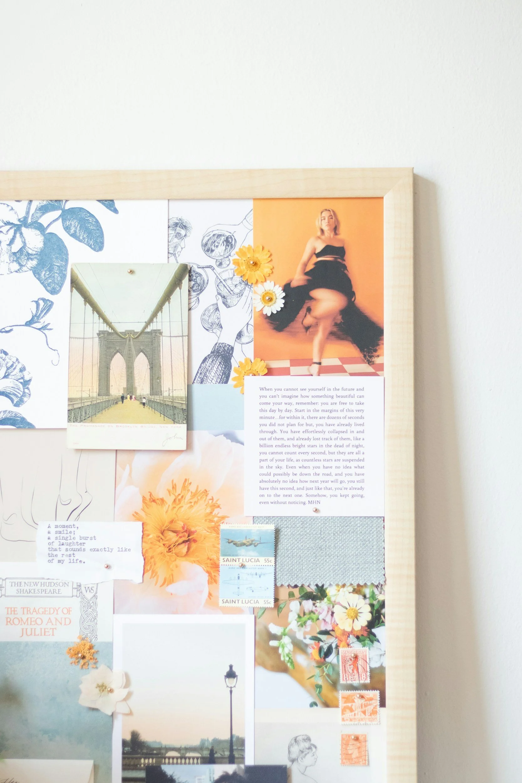 Physical mood board example