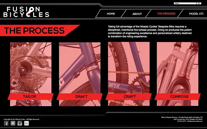 Fusion Bicycles Website — view 3