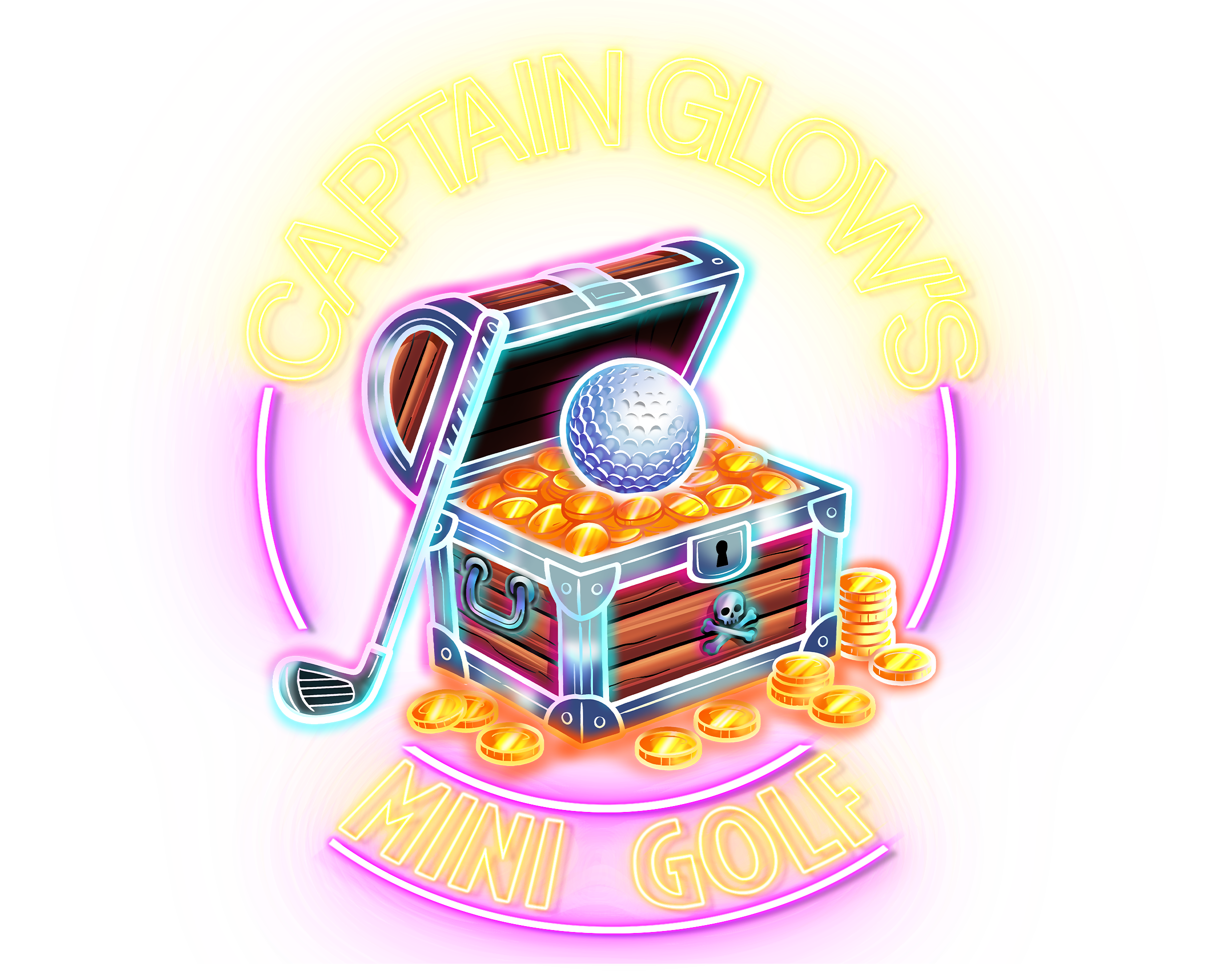 Captain Glow's Mini Golf Logo