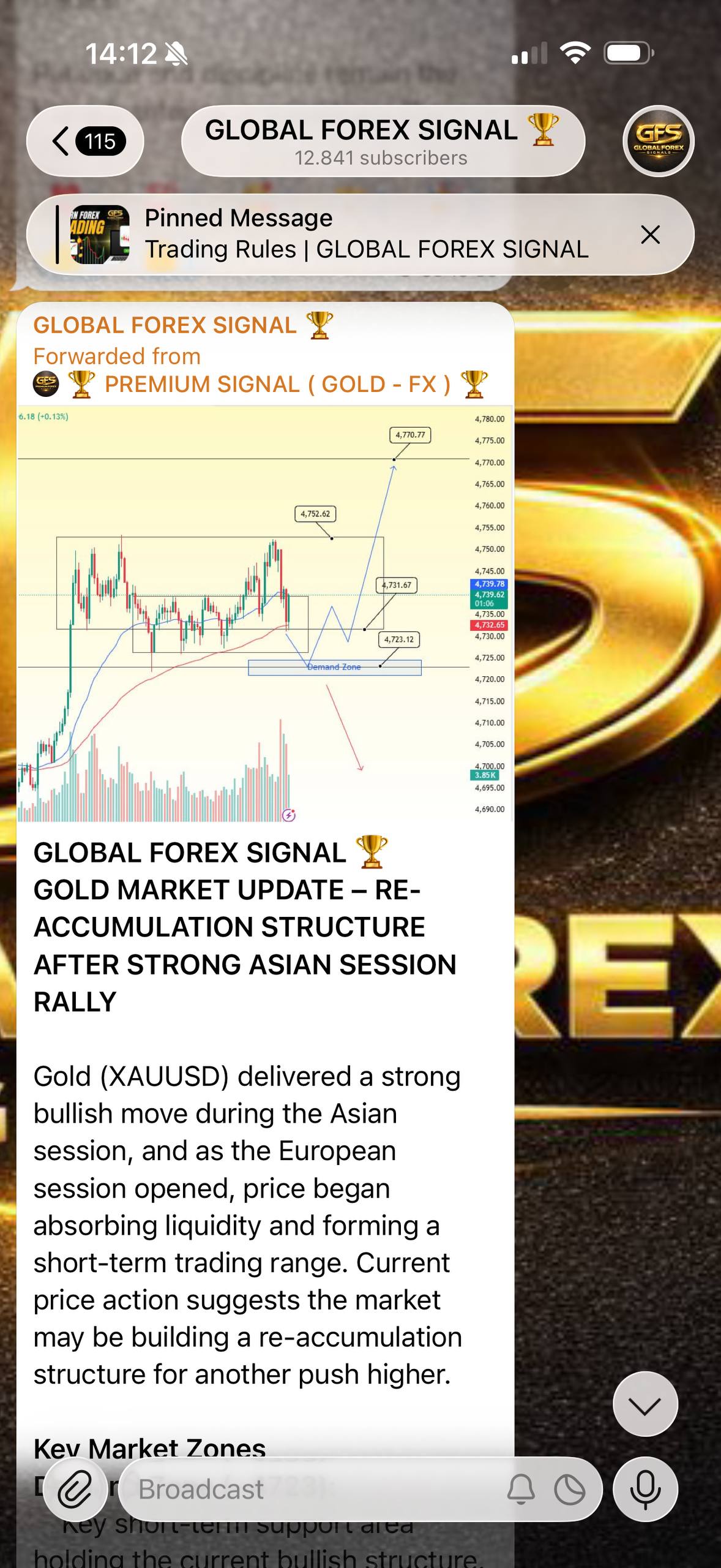Trade signal example 1