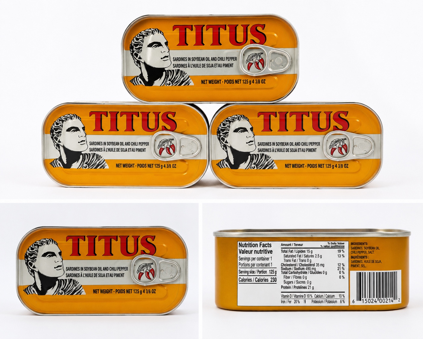 Titus Sardines in Hot Chili Sauce - Authentic Moroccan Sardines | Buy African Groceries Online at Your Own African Store