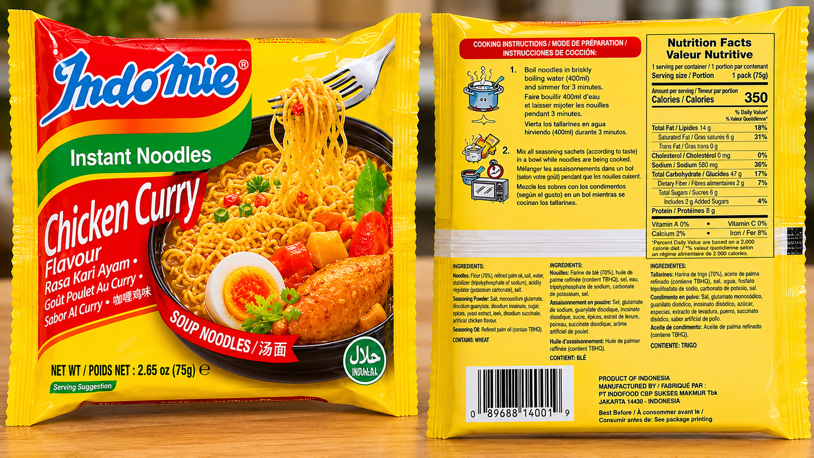 Indomie Chicken Curry Noodles - Premium Snacks from Indonesia / Nigeria | Buy African Groceries Online