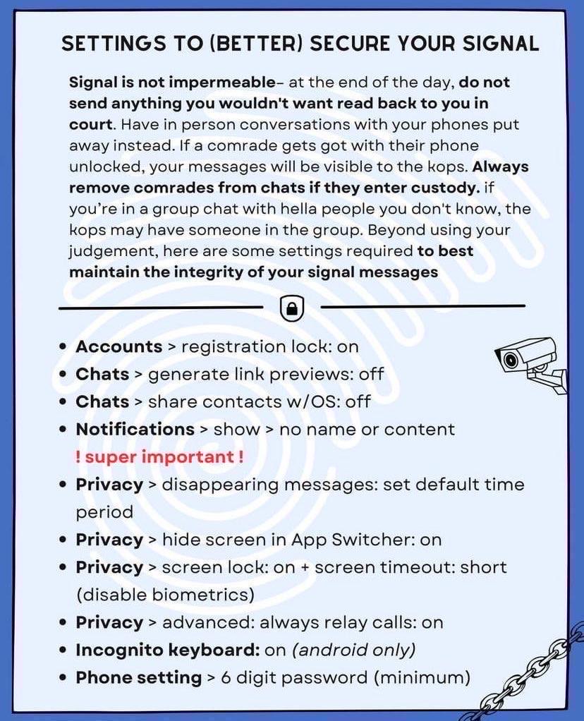 Signal Security Tips for immigrants