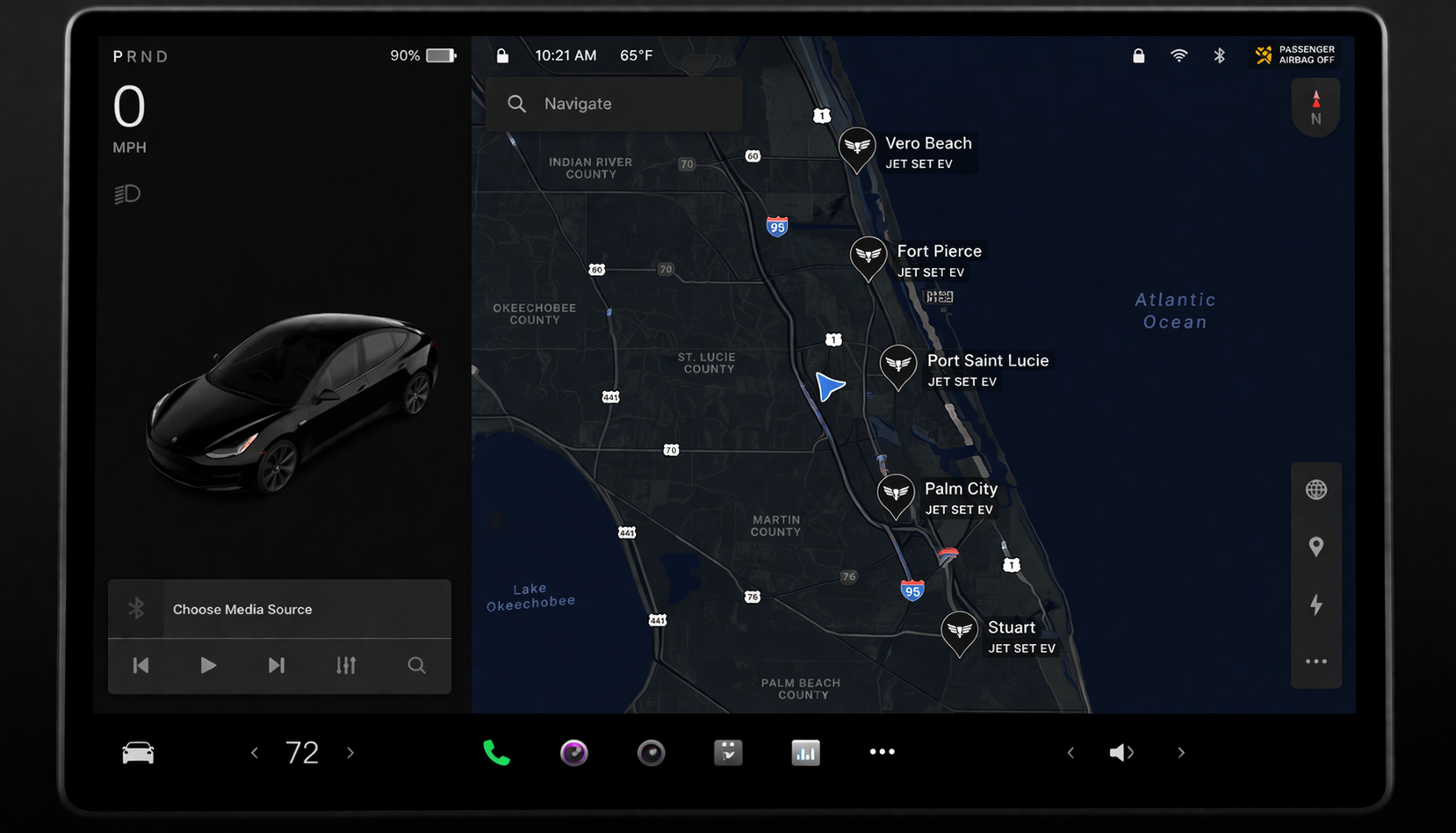 Florida coastline aerial view