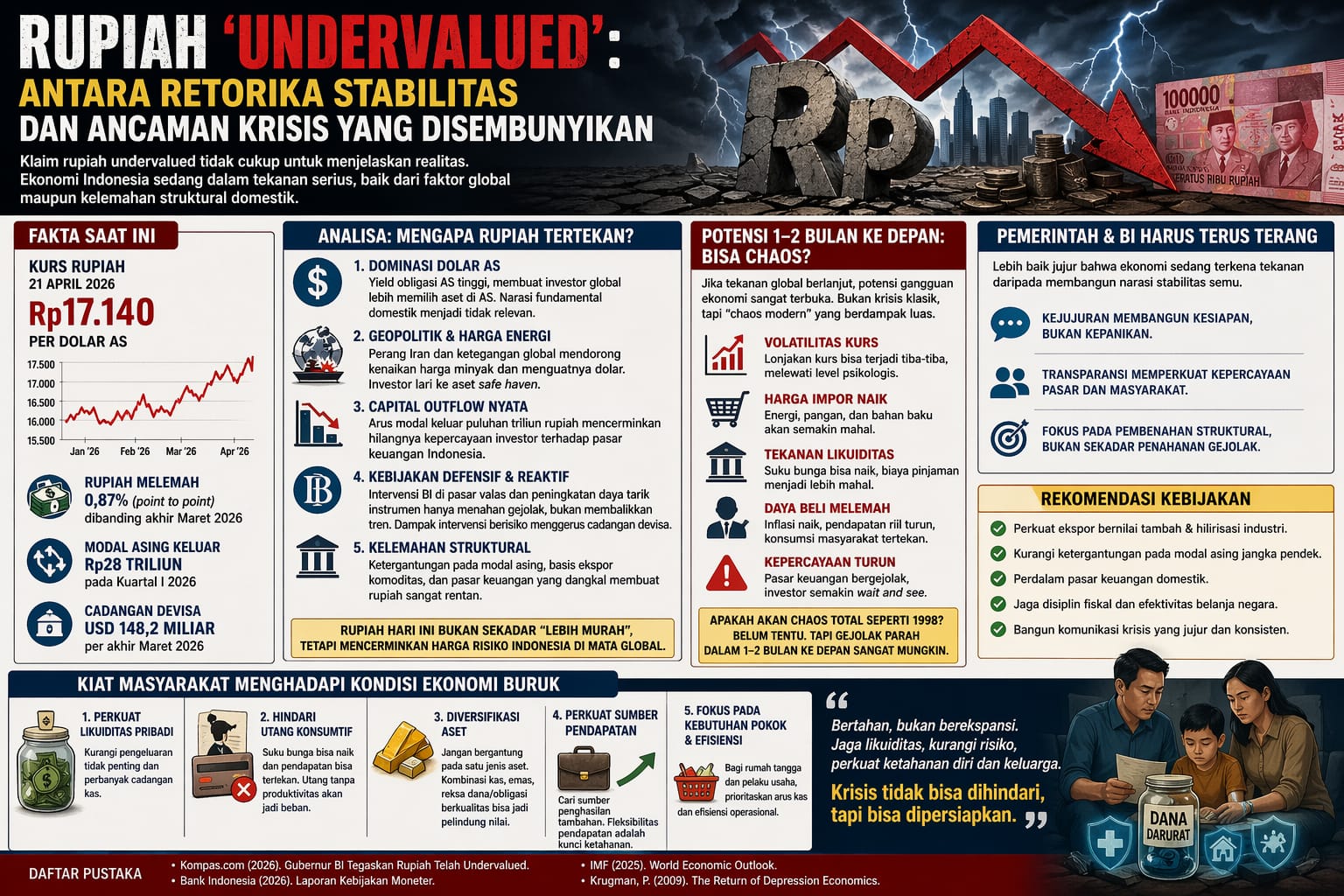 Rupiah Undervalued: Kesiapan Masyarakat Hadapi Krisis