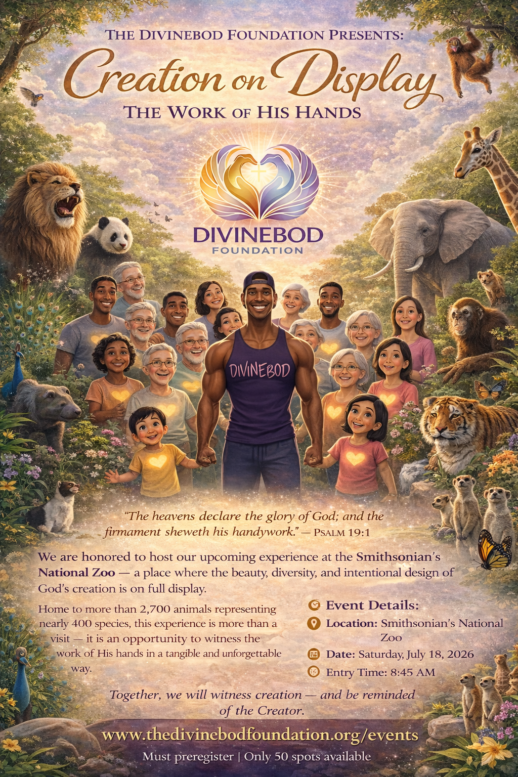 Creation on Display — Smithsonian National Zoo, July 18, 2026 — Divinebod Foundation