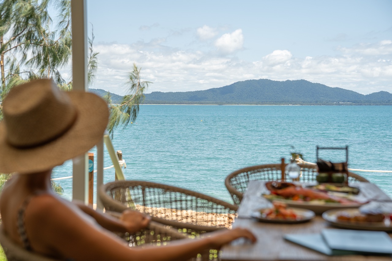 Ocean view dining at the Dunk Island restaurant