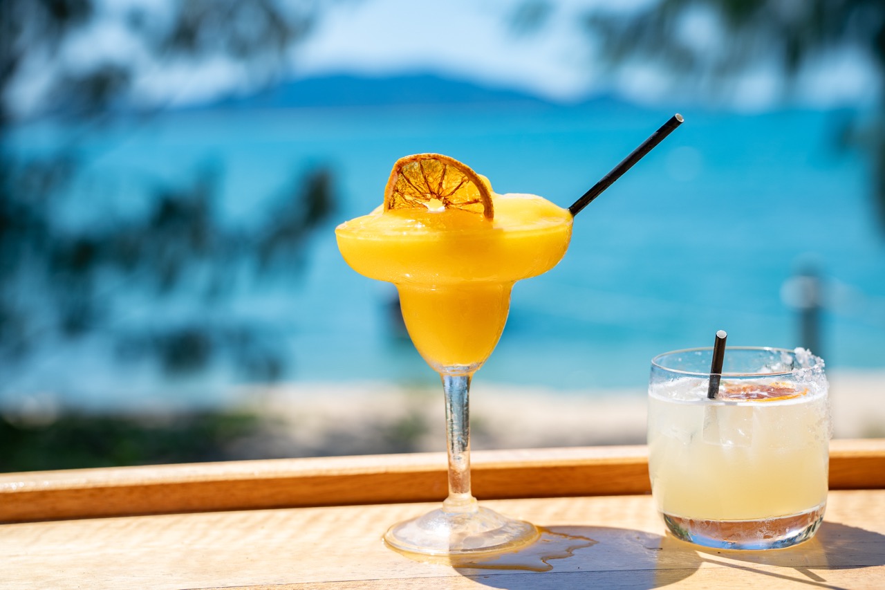 Cocktails at the bar