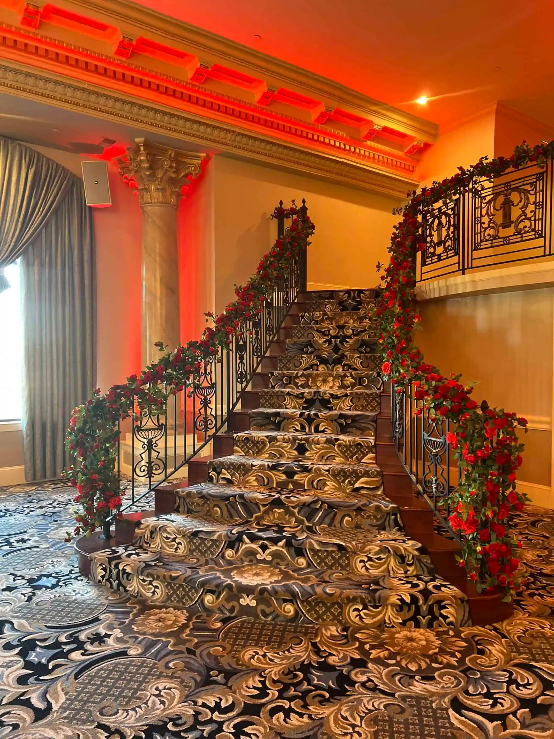 Staircase Rose Garland