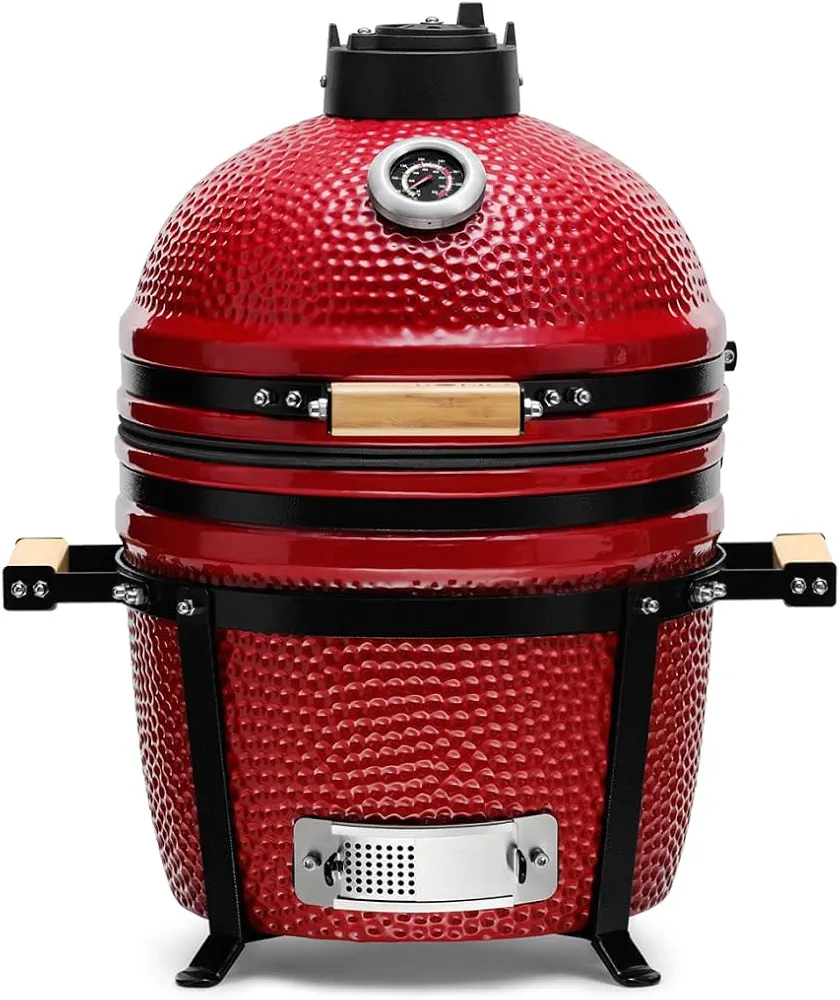 Grelha Carvao Inox Quadrada 35x35cm — vista lateral churrasqueira grelhador churrasco carvão portugal VibeGrill Portugal