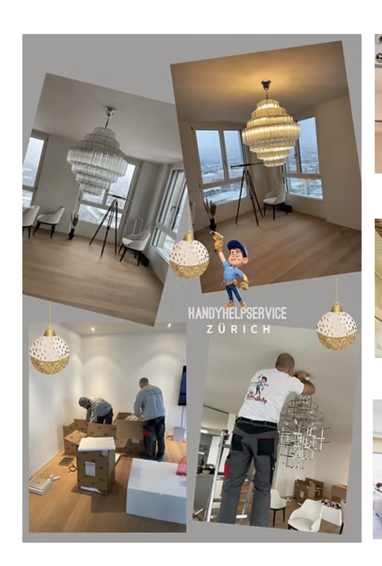 Electrician installing lamp in Zurich – professional light installation Adliswil Electrician installing lamp in Zurich – professional light installation Adliswil